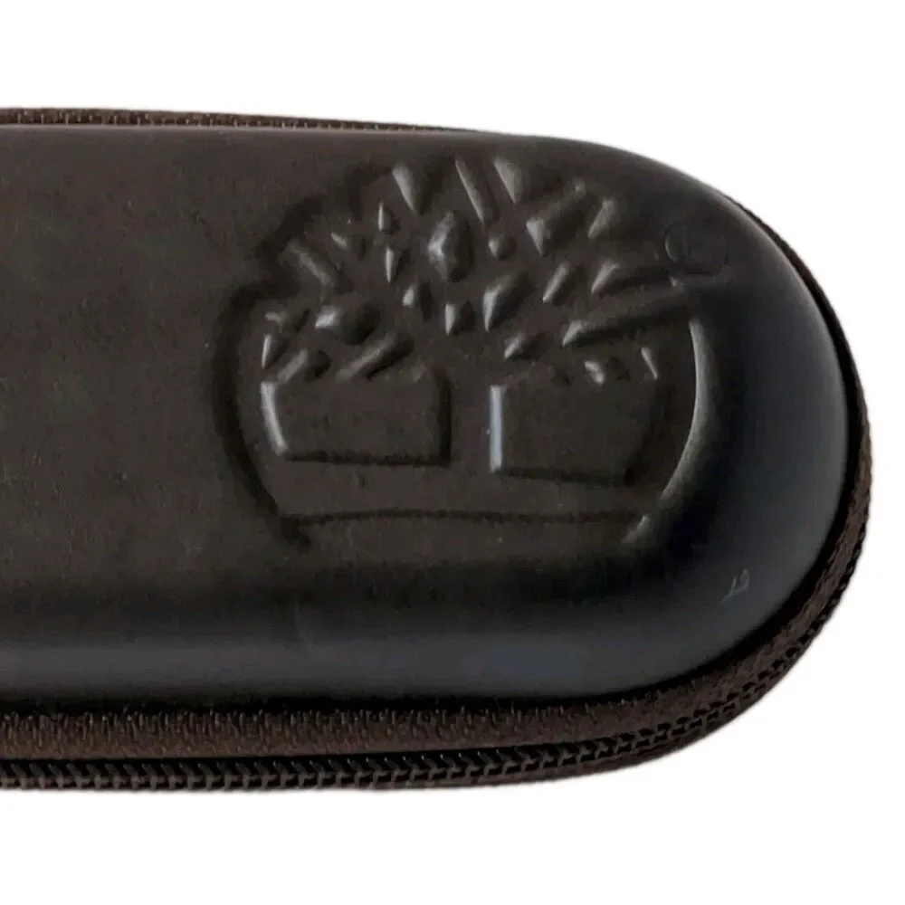 Authentic Timberland Eyewear Case - Classic Brown Zip-Around Storage